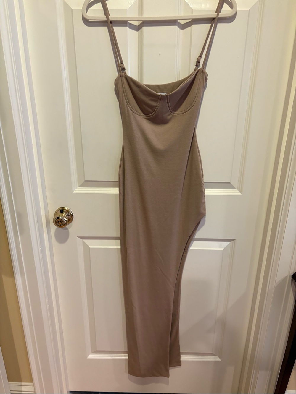 Princess Polly Taupe High-Low Bodycon Dress